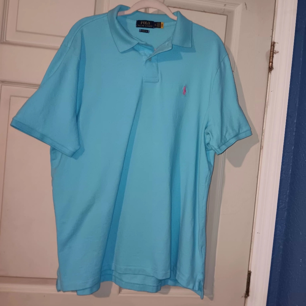 Ralph Lauren Men's Light Blue Polo Shirt Sz XL Classic Fit